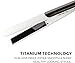 Rozamor Ultra Thin Titanium Flat Iron Hair Straightener, 1 Inch Double Side Fast Heating Styling Iron for Straightening or Curling, Dual Voltage Real-Time Temp Display, White
