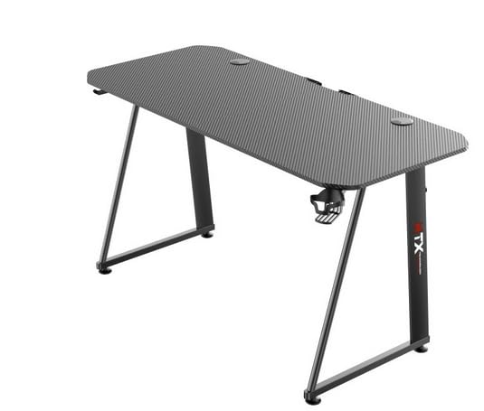 ZStyle Tavolo scrivania da Gaming Desk Postazione Computer Carbonio porta Cuffie Portabicchiere Laptop da Gioco Gestione Cavi Ergonomica Gamer (Elettrica M)
