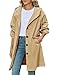 CMTOP Trench Donna Lungo con Cappuccio Elegante Monopetto Cappotto Leggero Antivento Giacca Primavera e Autunno Trenchoat Windbreaker Giacche con Tasche(Kaki,M)