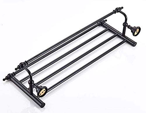 Toallero doble negro retro de latón para solucionar la falta de espacio en baño y cocina 4