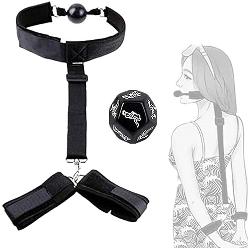 Manchette en nylon noir attache col réglable accessoire jeux couples