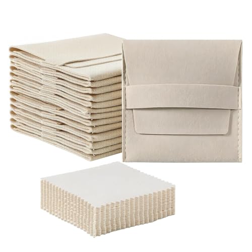 Bolsas de microfibra para joyas, fundas para relojes con paño, calidad textil para colgantes