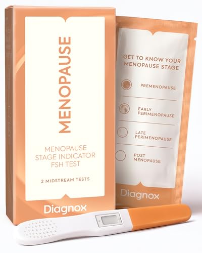 Diagnox Health Menopause Test At-Home FSH Test Strips to Identify Menopause Stages - Fast 5-Minute Results Clinical-Grade Midstream Strips (2 Pack)