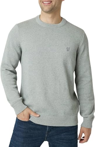 Chaps Men's Big and Tall Sweater - Heavyweight Classic Fit Knitted Cotton Crewneck Pullover Sweater for Men (Sizes: L-4X), Size 3X-Large Tall, Grey Heather