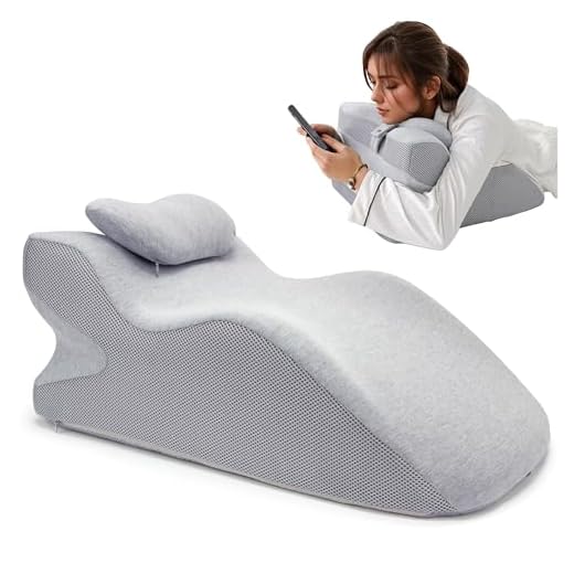 Ergonomic Memory Foam Wedge Pillow for Reading