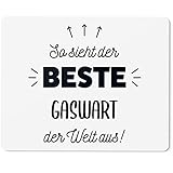 JUNIWORDS Mauspad Mousepad, So Sieht der Beste Gaswart der Welt aus! (5853568)