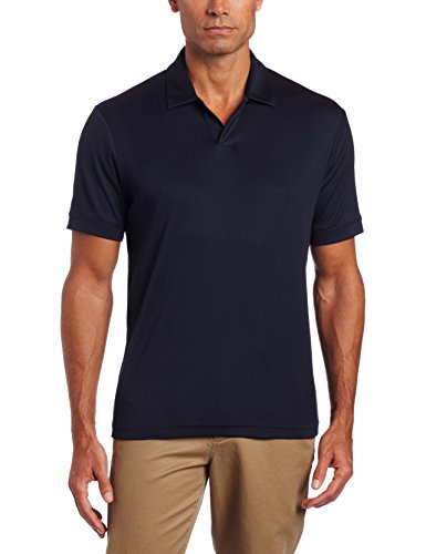 Perry Ellis Men's Short-Sleeve Cotton-Blend Open Polo Shirt