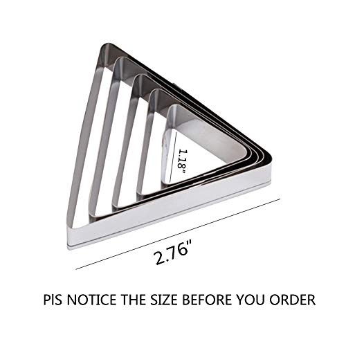 Sk Triangle Shape Cookie Cutter Set, Stainless Steel, 5-Piece, Small(2.7In) #TOP2