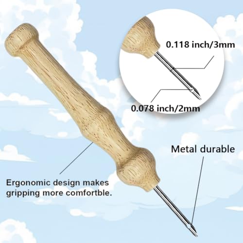 Image of BEUNITONE 2Set Punch Needle Kit with Frame for Adults Beginners, Lighthouse Needlepoint Crafts Kit for Adults, Complete Embroidery Starter Kits with Pre-Print Pattern for Gift Home Decor 9.4 inchx9.4 inch