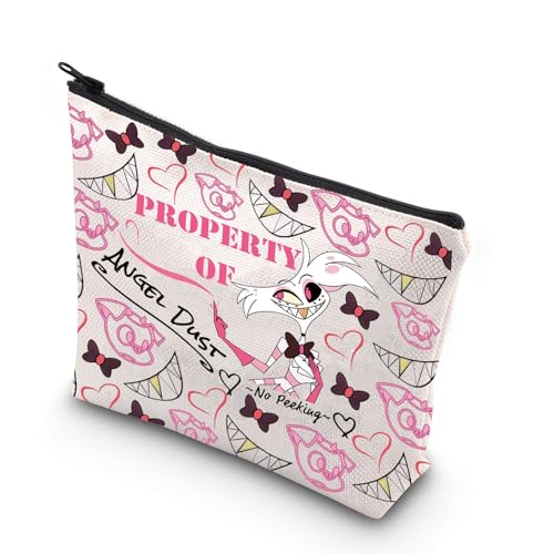 Rostro, Beauty JNIAP - Bolsa de maquillaje de ángel Hazbin Angel Gifts Demon Hotel Gifts Hotel Angel Bolsa con cierre, PROPIEDAD DE mb, Ajuste