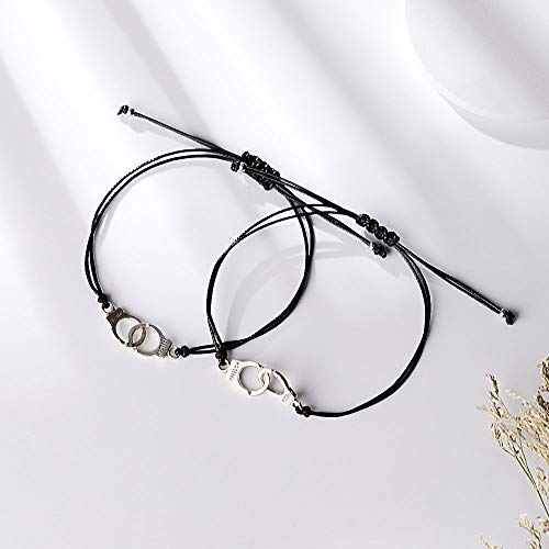 Best Friend Friendship Bracelets For 2 Partners In Crime Bracelets Birthday Gifts For Women Teen Girls Men Boys Girlfriend Best Friend Handcuff Distance Matching Couple Gift For Graduation #TOP3