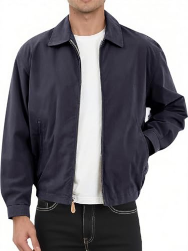 Veste imperméable Runcati homme léger bombardier, bleu marine XXL