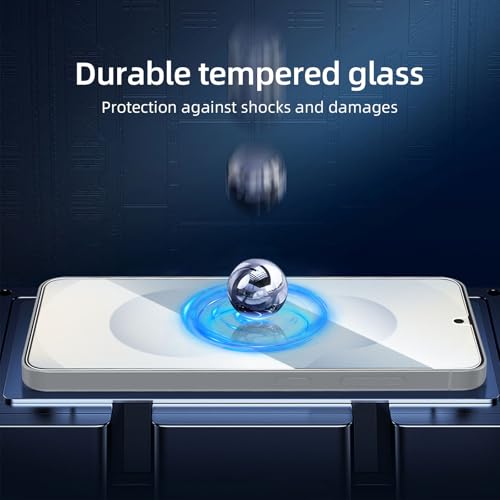 Image of NEW'C 3 Pack Designed for Samsung Galaxy S25 Screen Protector Tempered Glass, Bubble Free, Ultra Resistant | Tempered Glass, Bubble Free, Ultra Resistant
