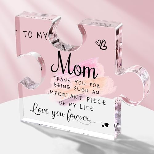 Acrylic Plaque Gifts for Mom, Mothers Day Birthday Gifts from