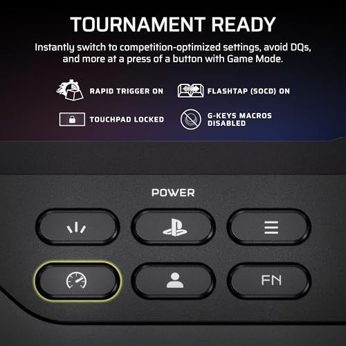 Image of Corsair Novablade Pro Wireless Hall Effect Leverless Controller for PS5 /PC - 15-Button - 360 RGB Lighting - 1,000Hz Polling - 2.4GHz Wireless
