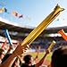 LOORGVEL 32 Pcs Inflatable Cheering Sticks, Golden Resuable Cheering Team Spirit Boom Sticks, 23.6 Inch Aluminum Film Noise Makers for Sporting Event Basketball Football Party