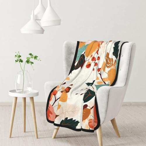 Couverture flanelle double face au design floral raffiné - 3