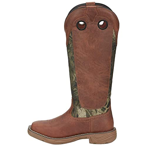 Justin Men's Rush Strike Camo Shaft Leather Pull On Snake Boot Square Toe - Se43803