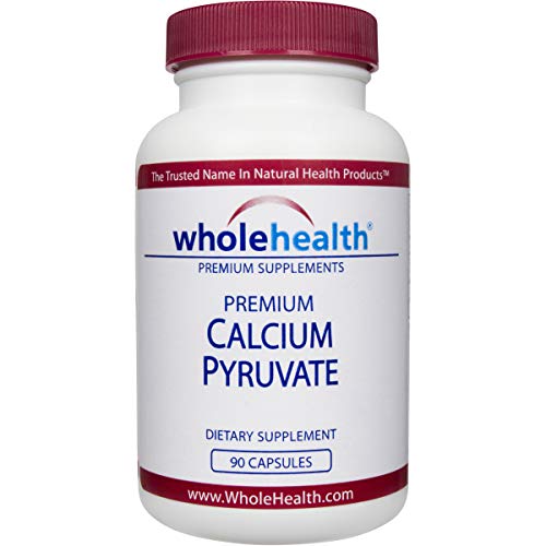 Whole Health Calcium Pyruvate - Supports Healthy Weight Management, Fat Burning, Boosted Energy and Metabolism Naturally - Non-GMO & Gluten Free - 750mg 90 Capsules