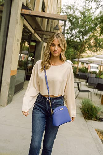 Image of FashionPuzzle Saffiano Small Dome Crossbody bag with Chain Strap