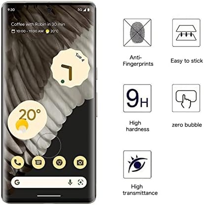 AOKUMA Tempered Glass for Google Pixel 7 Pro Screen Protector, Premium 3D Curved Edge Guard Film, Edge to Edge Full Screen Cover, work with most case(Black Edge)