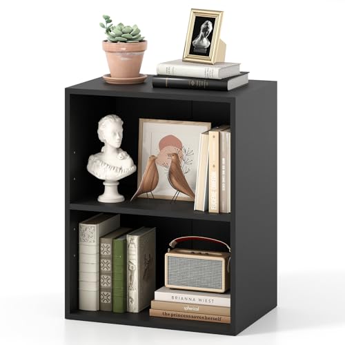 SOARS Bibliothèque à 2 Cubes Ouverts, Meuble de Rangement à 3 Niveaux avec Étagère Réglable à 5 Positions, pour Livres, Plantes, Étagère pour Salon,...