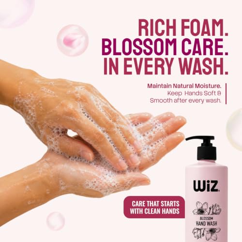Image of Wiz Blossom Liquid Hand Wash - 500ml with Pump Dispenser | Gentle Hand Cleanser for Daily Use | Refreshing Fragrance | Handwash Bottle for Kitchen & Bathroom