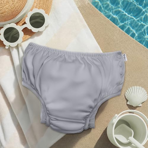 Image of green sprouts Reusable Snap Swim Diapers Gray 3T