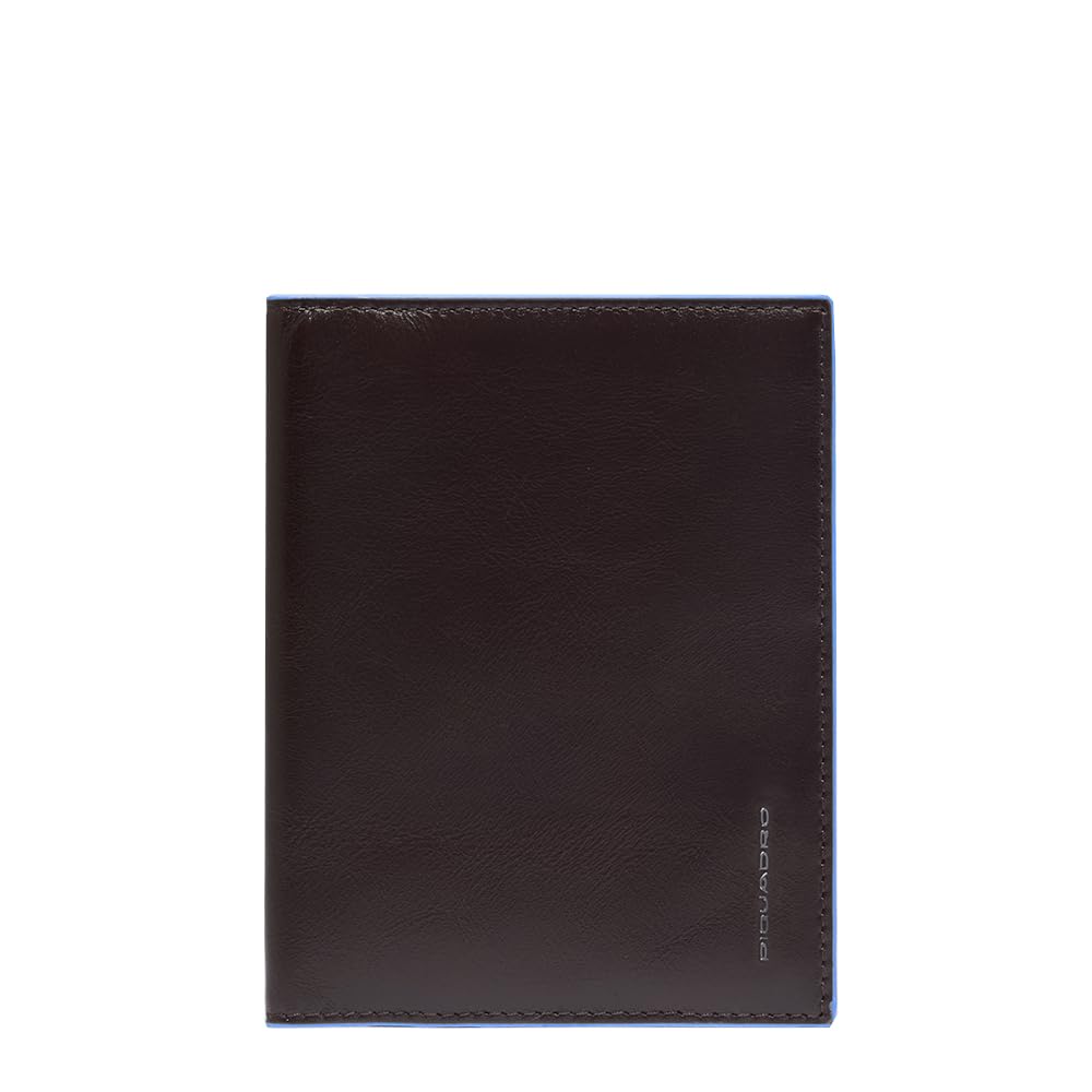 Piquadro - Karten und Reisepasshülle Blue Square aus Leder-Unisex-Mahagoni