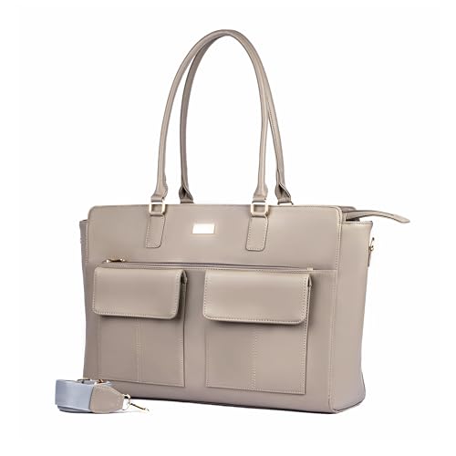 Image of Strokes by Namrata Mehta Oversized Tote Bag for 17 inch Laptop | Trolley Sleeve and Detachable Strap | Large Tote Bags for Women for Office Use, Work | 8 Pockets and Bottle Holder