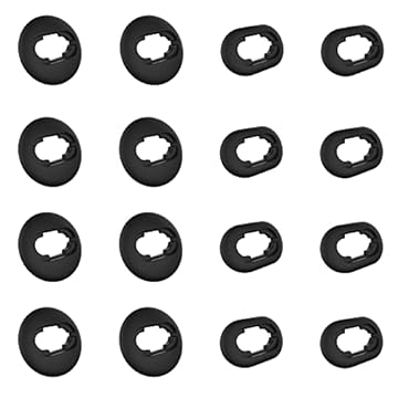 8 Pairs Galaxy Buds Live Silicone Ear Tips Ear Adapter Wing Tips Replacement Earbuds Tips Compatible with Samsung Galaxy Buds Live Accessories Rubber Earbuds Tips Black