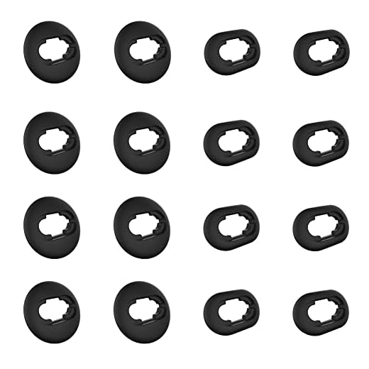 8 Pairs Galaxy Buds Live Silicone Ear Tips Ear Adapter Wing Tips Replacement Earbuds Tips Compatible with Samsung Galaxy Buds Live Accessories Rubber Earbuds Tips Black