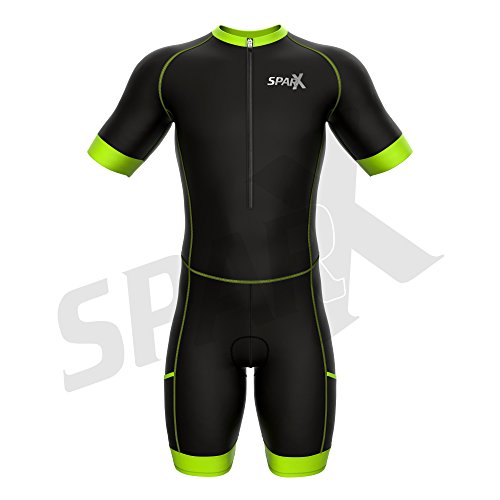 Image of Sparx Men Trisuit Competitor Triathlon Short Sleeve Aero Tri Suit Triathlon Suit
