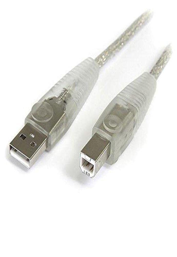 StarTech.com 10 ft Transparent USB 2.0 Cable - A to B - USB cable - USB (M) to USB Type B (M) - USB 2.0 - 10 ft - molded - transparent - USB2HAB10T