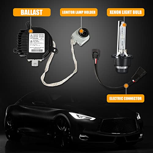 28474-8991A G37 Headlight Ballast Hid Xenon Control Unit And Igniter D2S Bulb Compatible With Infiniti G35 M35 M37 M56 Fx35 Ex35 Fx37 Fx50 Fx45 Qx56 Qx70, Nissan Altima Maxima Replace 28474-89904 #TOP2