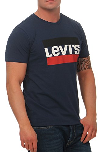 Levi's Sportswear Logo Graphic T-Shirt Homme, Dress Blues, XL - Image 3