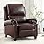 ANJ Push Back Recliner Chair, Textured Fabric Overstuffed Recliner, Adjustable Pushback Chair with Padded Seat and Back, Single Reclining Sofa for Living Room, Bedroom from ANJ
