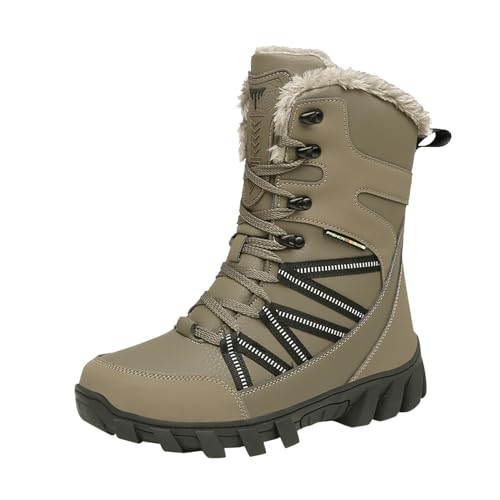 2025 hombres de gran tamaño invierno botas de algodón al aire libre alta felpa gruesa no resbalón impermeable botas de nieve color sólido casual montañismo zapatos zapatos hombre impermeable ancho