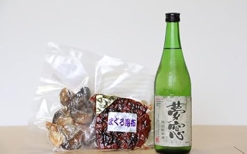 ヒレ酒とまぐろ昆布セット (新良酒造「夢窓(むそう) 特別純米酒」720ml / 丸三商店「とらふぐヒレ」約10枚 / かね万「まぐろ昆布」170g)日本酒 おつまみ 純米酒 ひれ酒 ふぐひれ[1-417]