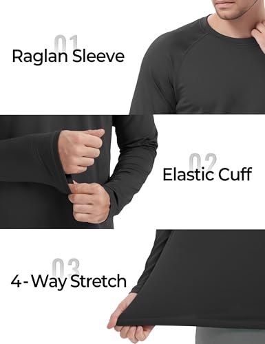 Image of Boladeci Men's Thermal Shirt Fleece Lined Long Sleeve Base Layer