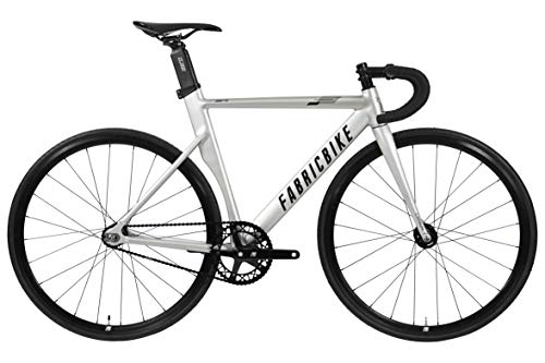 FabricBike Aero - Bicicleta Fixed, Fixie, Single Speed, Cuadro de Aluminio y Horquilla de Carbono, Ruedas 28', 5 Colores, 3 Tallas, 7.95 kg (Talla M) (Space Grey & Black, L-58cm)