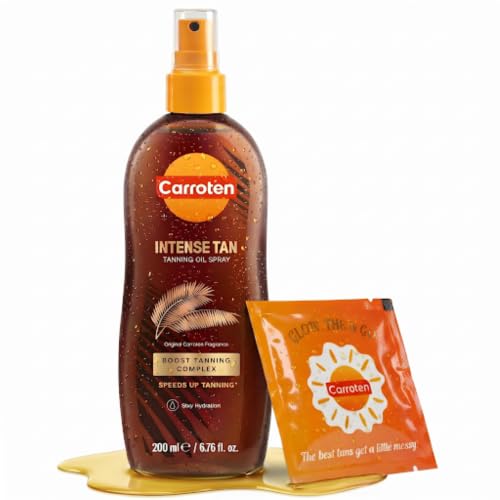 Carroten Intensive Tanning Oil Spray | Browning Oil Tan Accelerator | Vitamin E with Carrot &...