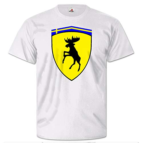 T-shirt avec logo d'élan de la Suède vêtement blanc taille XL