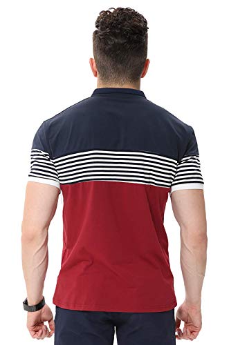 Image of fanideaz Branded Mens Half Sleeve Cotton Striped Polo T-Shirt for Mens || Polo Tshirt for Men || Branded Tshirt for Men