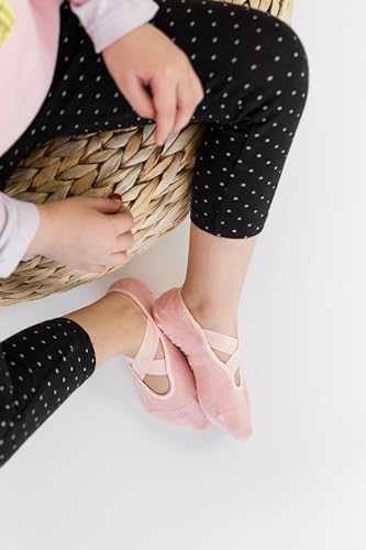 Melankoli Meias para meninas de 6 a 8 anos, meias de pilates, ioga, dança, balé, antiderrapante, gol