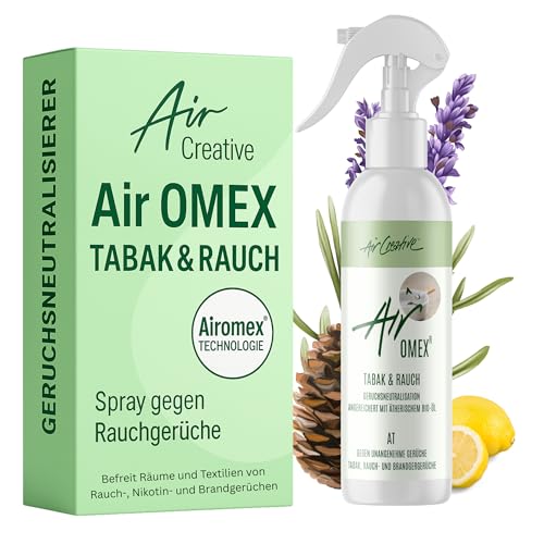 Air Creative Rauchgeruch Entferner Spray - Anti Tabak Geruchsneutralisierer gegen Zigaretten & Nikotingeruch für Wohnung Auto & Textilien