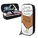 Produktbild Crazy Chicken Lady Multifunktionale Federmappe aus PU-Leder mit Reißverschluss, großes Fassungsvermögen, Aufbewahrungstasche, Reise-Make-up-Tasche für Studenten, Erwachsene, Bürobedarf