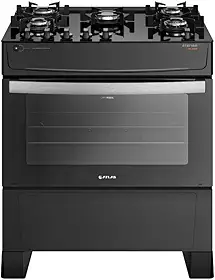 Fogão 5 Bocas Atlas Atenas com mesa de Vidro Acendimento Automático a Gás Preto 110/220V