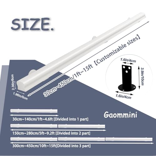 Garde-corps d'escalier en acier blanc 150cm | Finition haute qualité