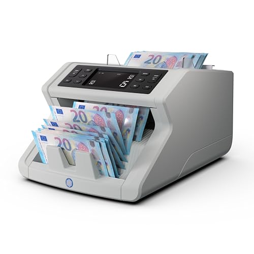 Safescan 2250 Geldzählmaschine, zählt sortierte Banknoten - Banknotenzähler mit 3-facher Echtheitsprüfung - zählt sortierte Banknoten aller Währungen